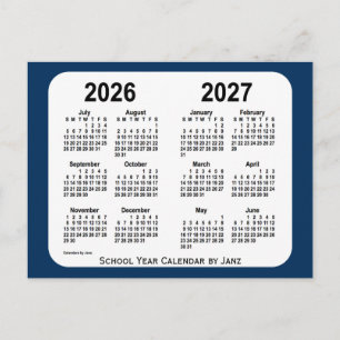 Carte Postale Calendrier scolaire bleu de la boîte de police 202
