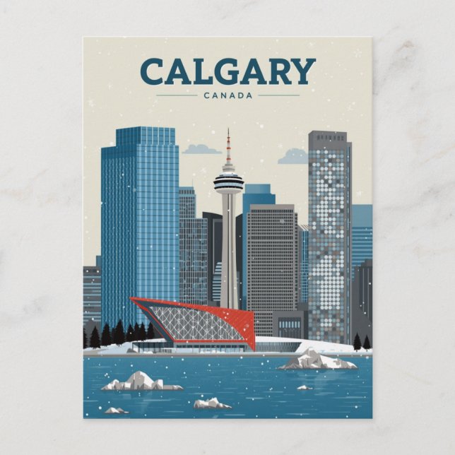 Carte Postale Calgary Canada Downtown Skyline (Devant)