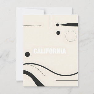 Carte Postale California Art Print - Lettres uniques
