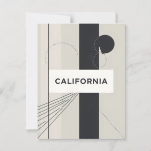 Carte Postale California Art Print - Lettres uniques
