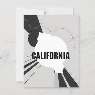 Carte Postale California Art Print - Lettres uniques