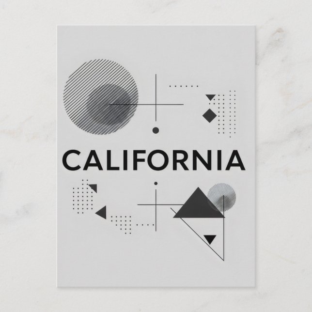 Carte Postale California Art Print - Lettres uniques (Devant)