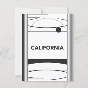 Carte Postale California Art Print - Lettres uniques