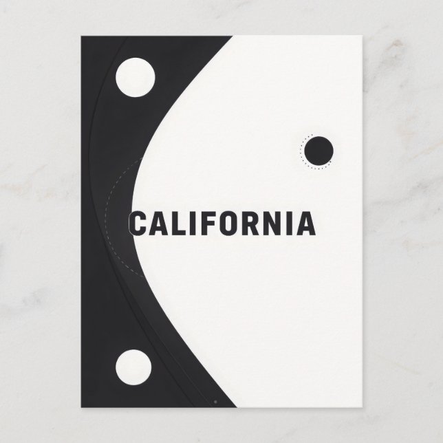 Carte Postale California Art Print - Lettres uniques (Devant)