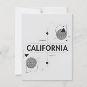 Carte Postale California Art Print - Lettres uniques