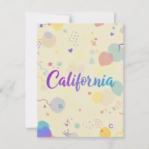 Carte Postale California Art Print - Lettres uniques