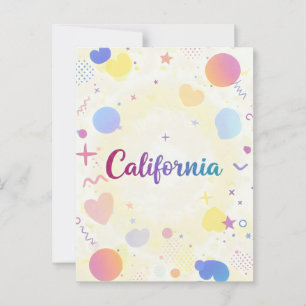 Carte Postale California Art Print - Lettres uniques