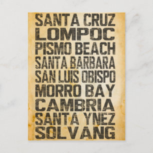 Carte postale California Central Coast