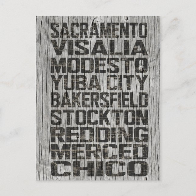 Carte postale California Central Valley (Devant)