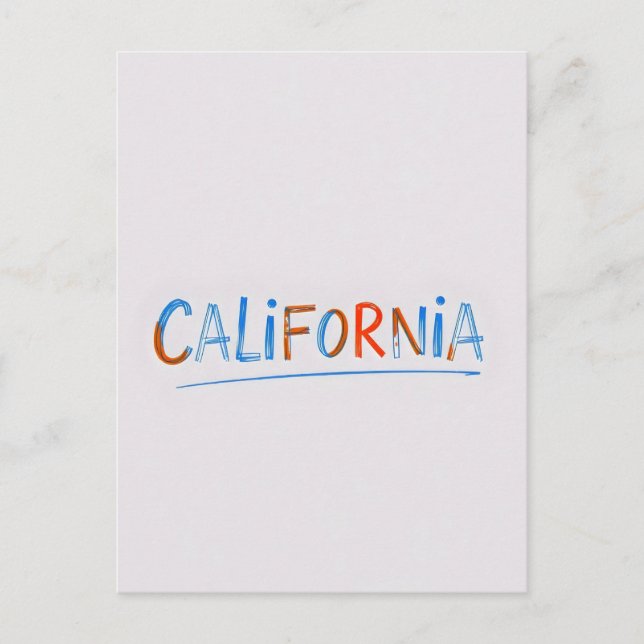 Carte postale California Comic Style (Devant)