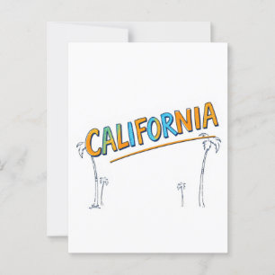 Carte postale California Comic Style