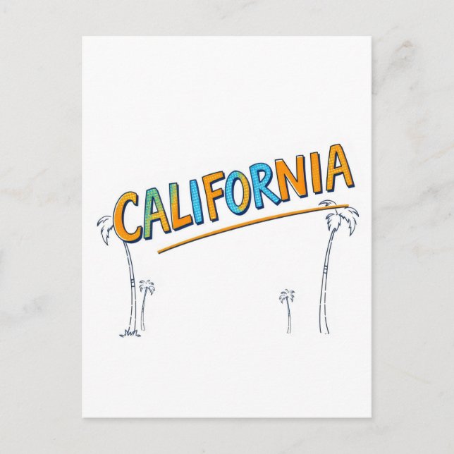 Carte postale California Comic Style (Devant)