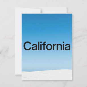 Carte postale California - Design de typographie a