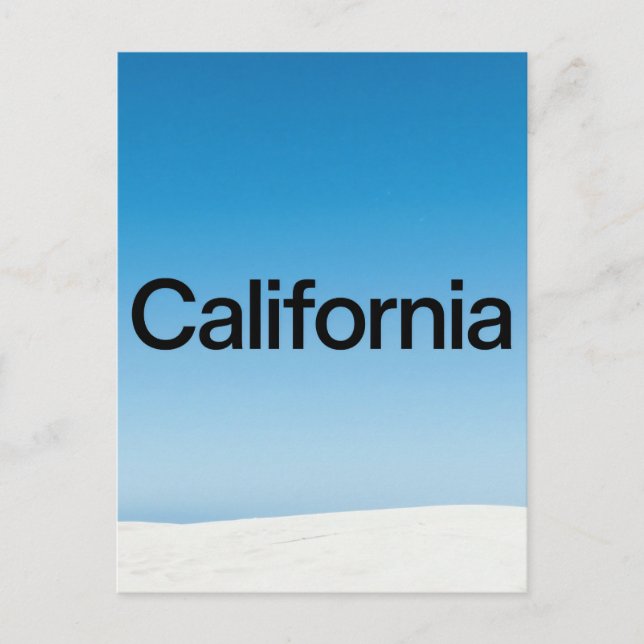 Carte postale California - Design de typographie a (Devant)