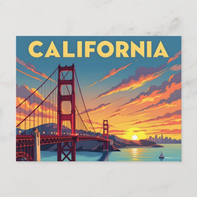 Carte Postale California Keepsake | Le pont du Golden Gate (Devant)