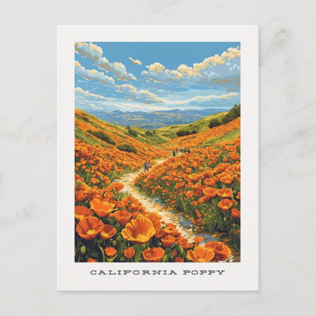 Carte postale California Poppy US Travel (Devant)