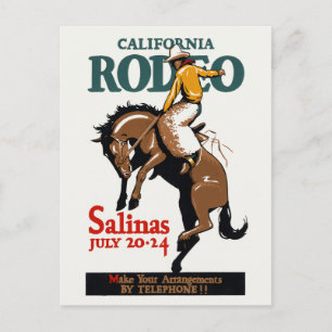 Carte Postale California Rodeo Salinas USA Poster vintage des an