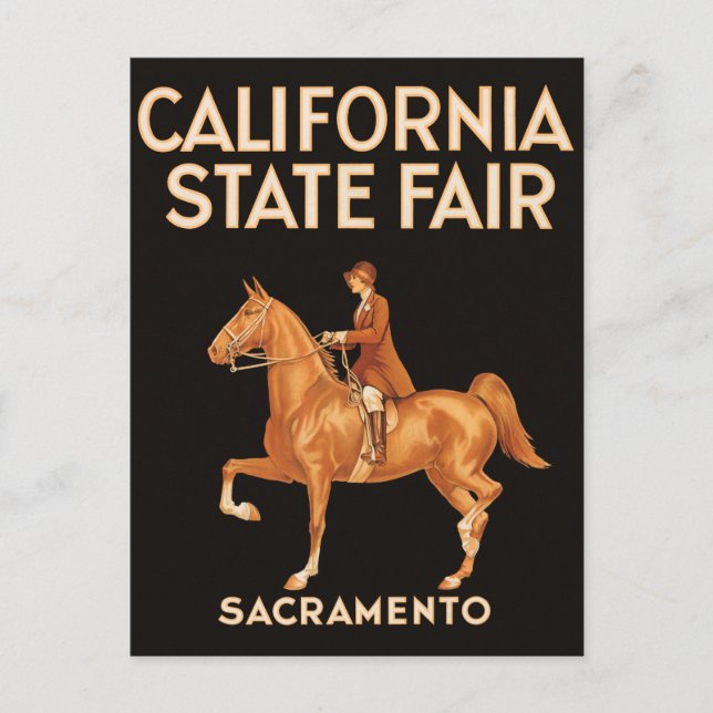 Carte Postale California Sacramento Poster vintage 1933 (Devant)