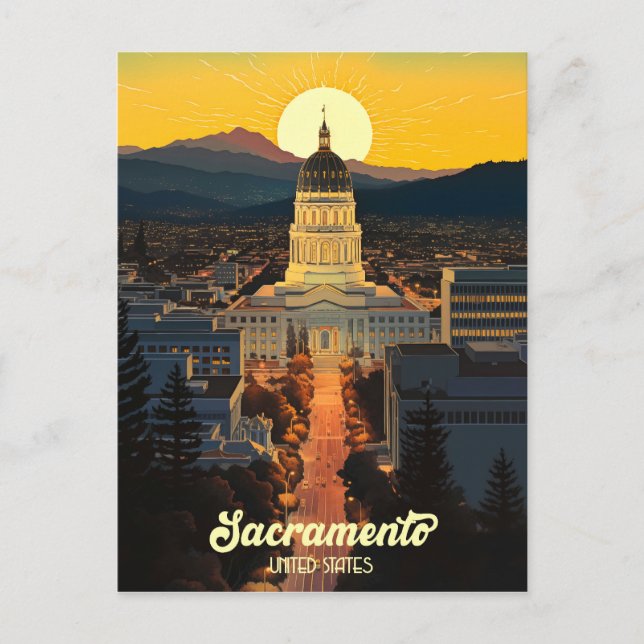 Carte Postale California State Capitol Sacramento Travel (Devant)