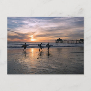 Carte Postale California Surfers at Sunset
