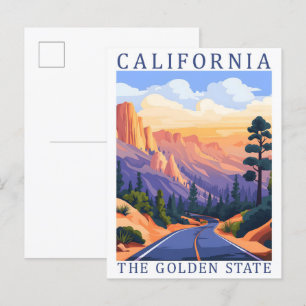 Carte Postale California the Golden State USA Travel Place