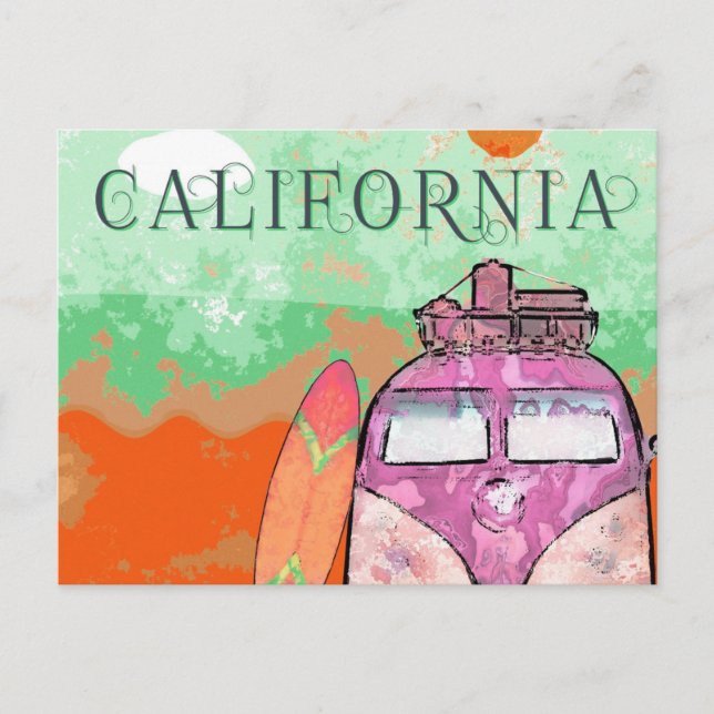 Carte postale California Travel Poster (Devant)