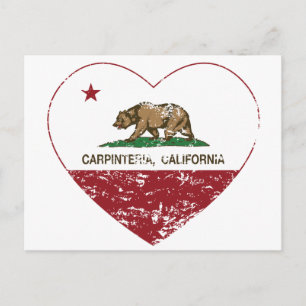Carte Postale californie carpinteria coeur en détresse