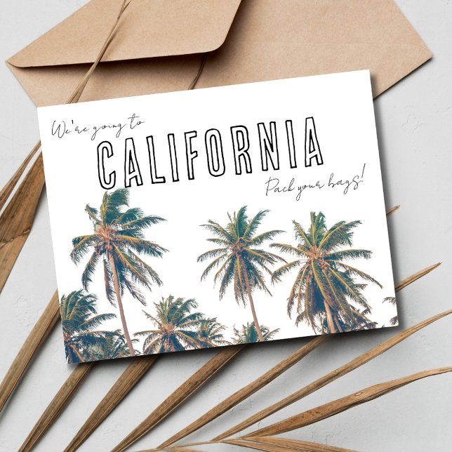 Carte Postale Californie Destination Wedding Enregistrer la date (California Destination Wedding Save the Date Postcard)