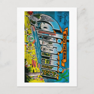 Carte Postale Californie du Sud - Scènes de grandes lettres