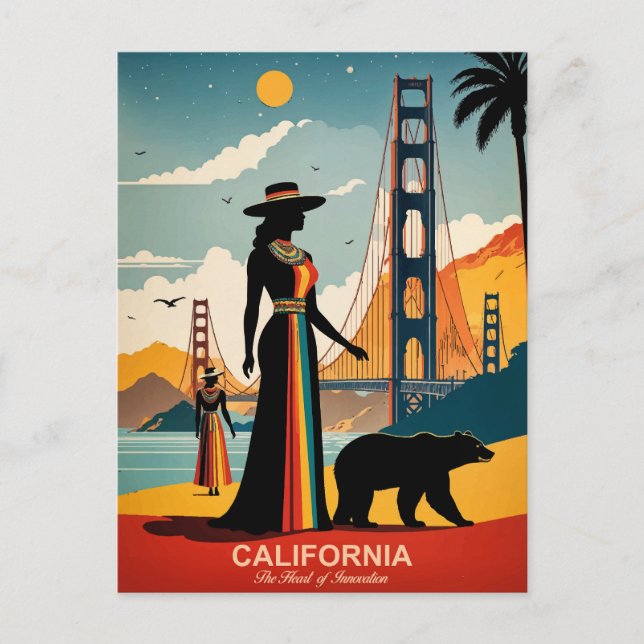 Carte Postale Californie : Le coeur de l'innovation (Devant)