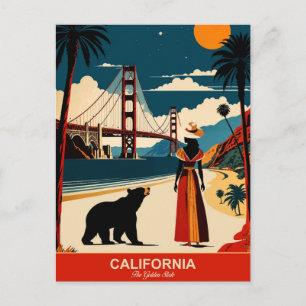 Carte Postale Californie : l'État doré