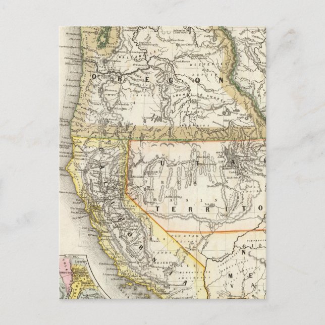 Carte Postale Californie, Oregon, Utah (Devant)