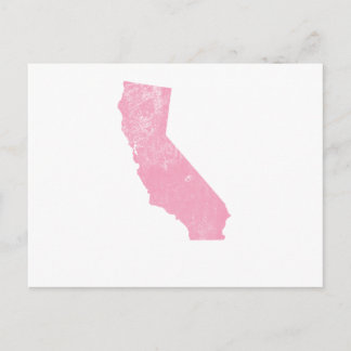 Carte Postale Californie Pink Vintage Grunge