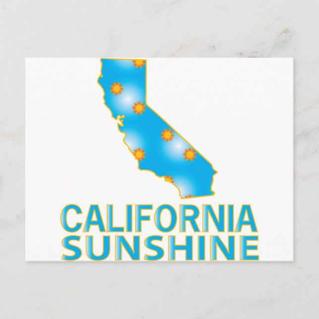 Carte Postale Californie Sunshine (Devant)