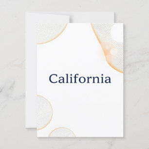 Carte postale Californie - Typographie centrée sur