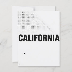 Carte postale Californie - Typographie centrée sur