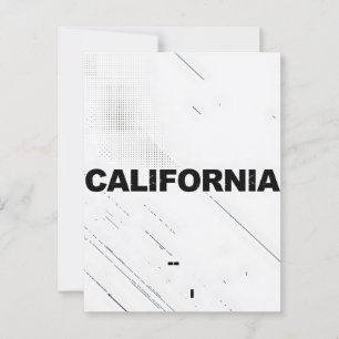 Carte postale Californie - Typographie centrée sur