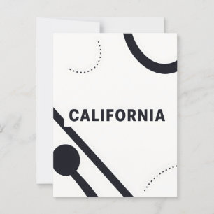Carte postale Californie - Typographie centrée sur