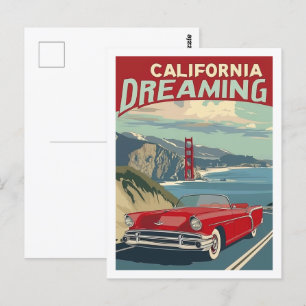 Carte Postale Californie USA Amérique Vintage célèbre Travel Pla