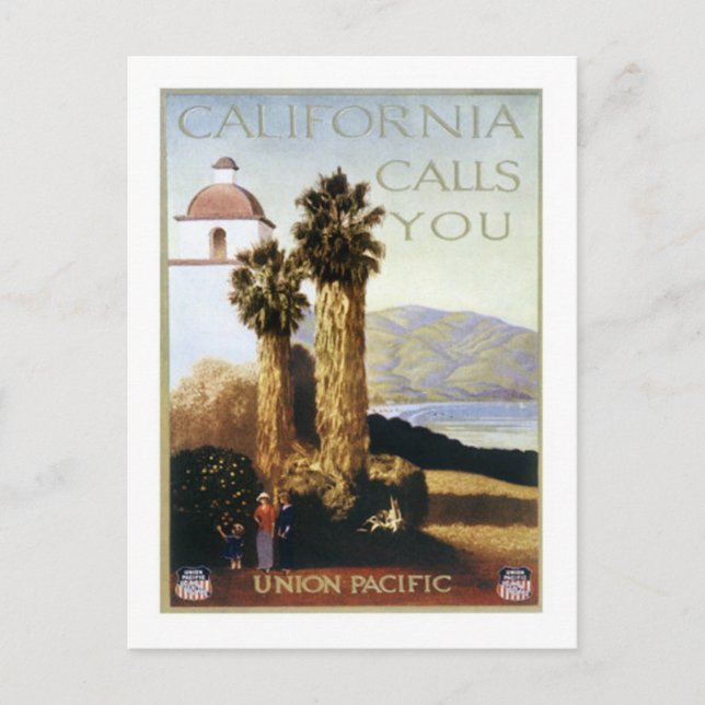 Carte Postale Californie vintage, États-Unis - (Devant)