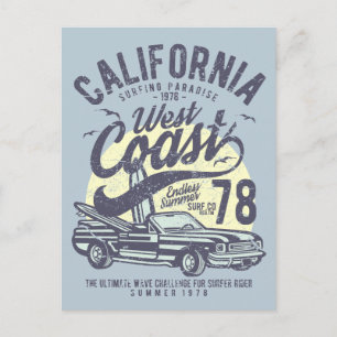 Carte Postale Californie West Coast Surf Paradise été