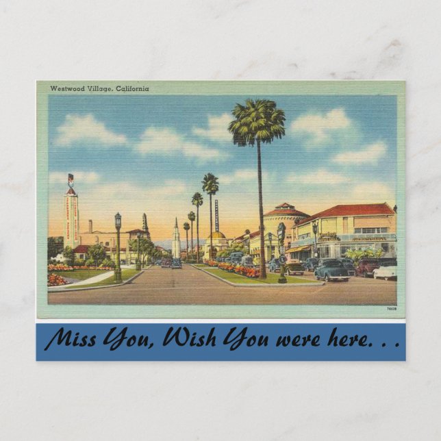 Carte Postale Californie, Westwood Village (Devant)