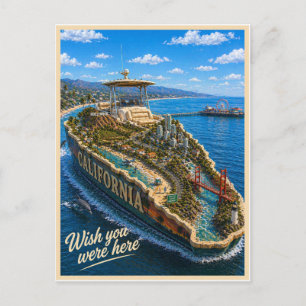 Carte Postale Californie   Wish You Were Here   Série des États