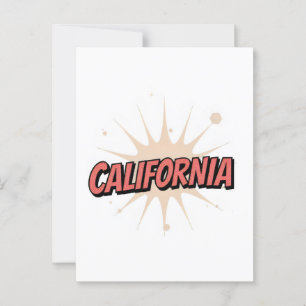 Carte postale californienne - Texte tendance