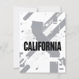 Carte postale californienne - Texte tendance