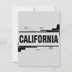 Carte postale californienne - Texte tendance