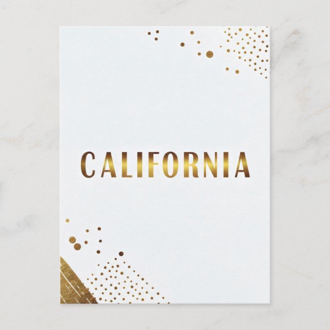 Carte postale californienne - Texte tendance (Devant)