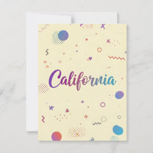 Carte postale californienne - Texte tendance