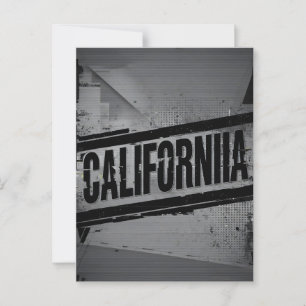 Carte postale californienne - Texte tendance