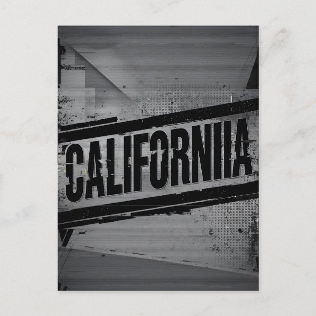 Carte postale californienne - Texte tendance (Devant)